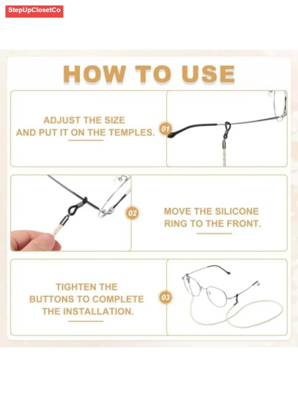 Leather Eyeglass Strap Chain for Women Men Sunglasses Lanyards Anti-lost
